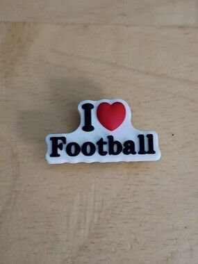 10 for $10 Jibbitz Croc Charms - I ❤️ Football 3 - Sports - New Shoe Charm